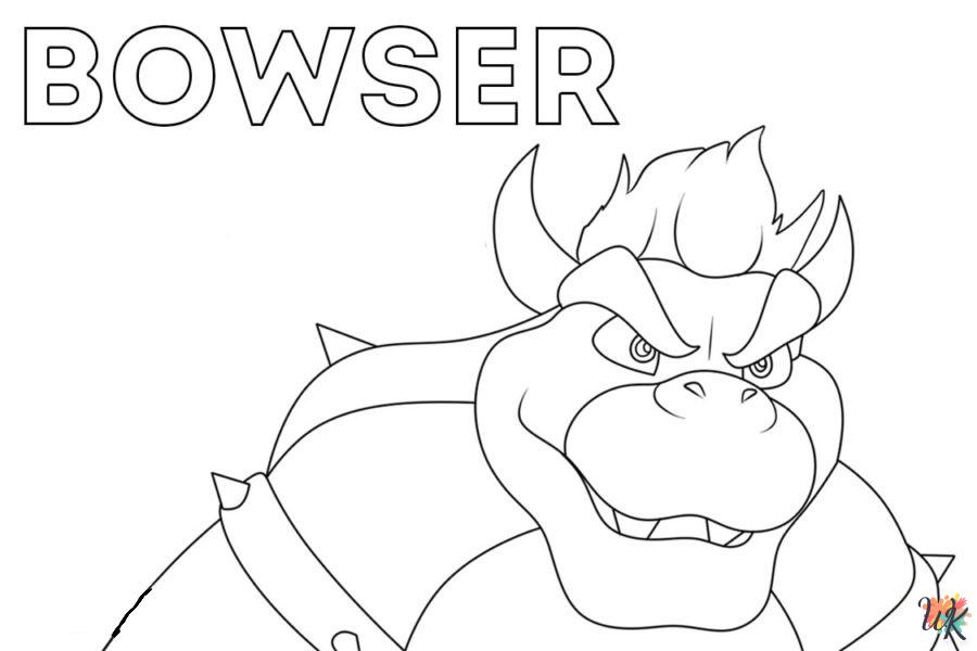 Bowser coloring pages for preschoolers