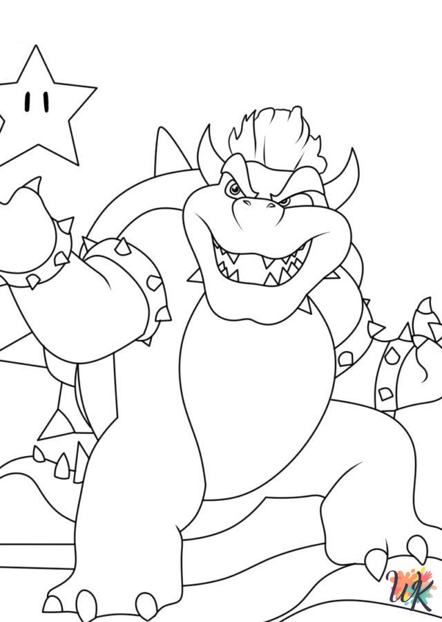 Bowser coloring pages free printable