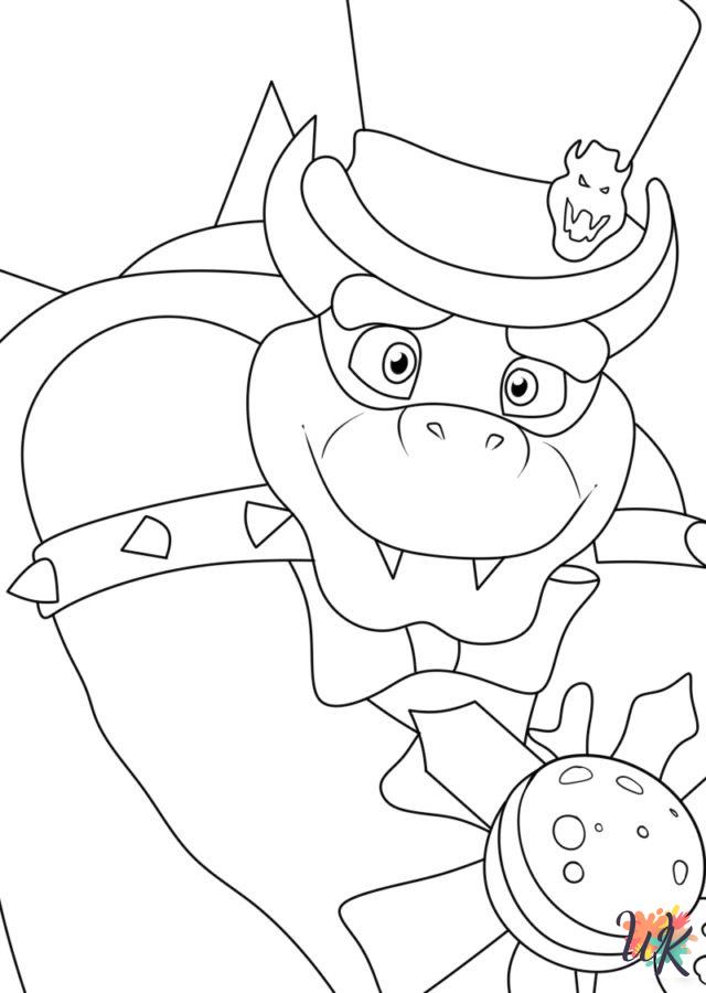 free printable Bowser coloring pages for adults