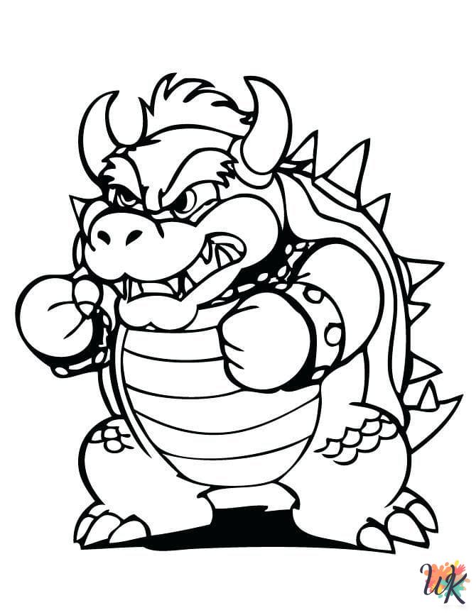 Bowser adult coloring pages