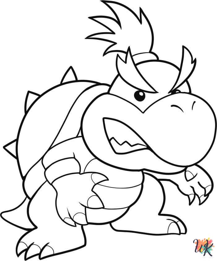 Bowser free coloring pages