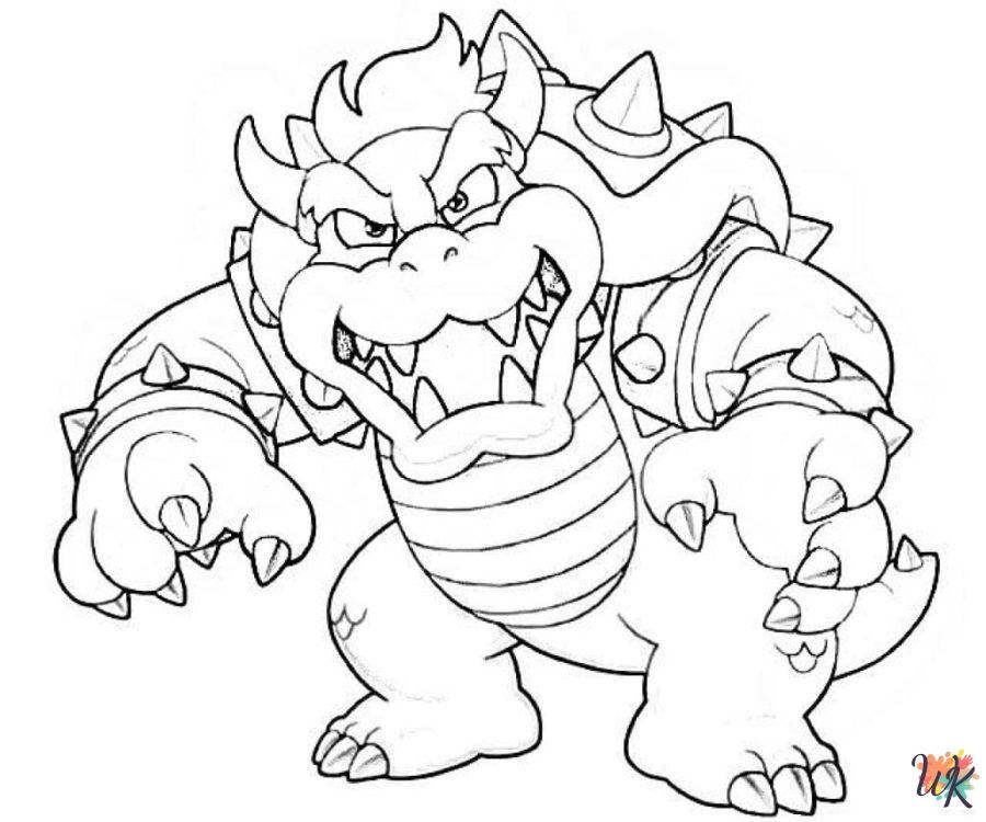 Bowser decorations coloring pages