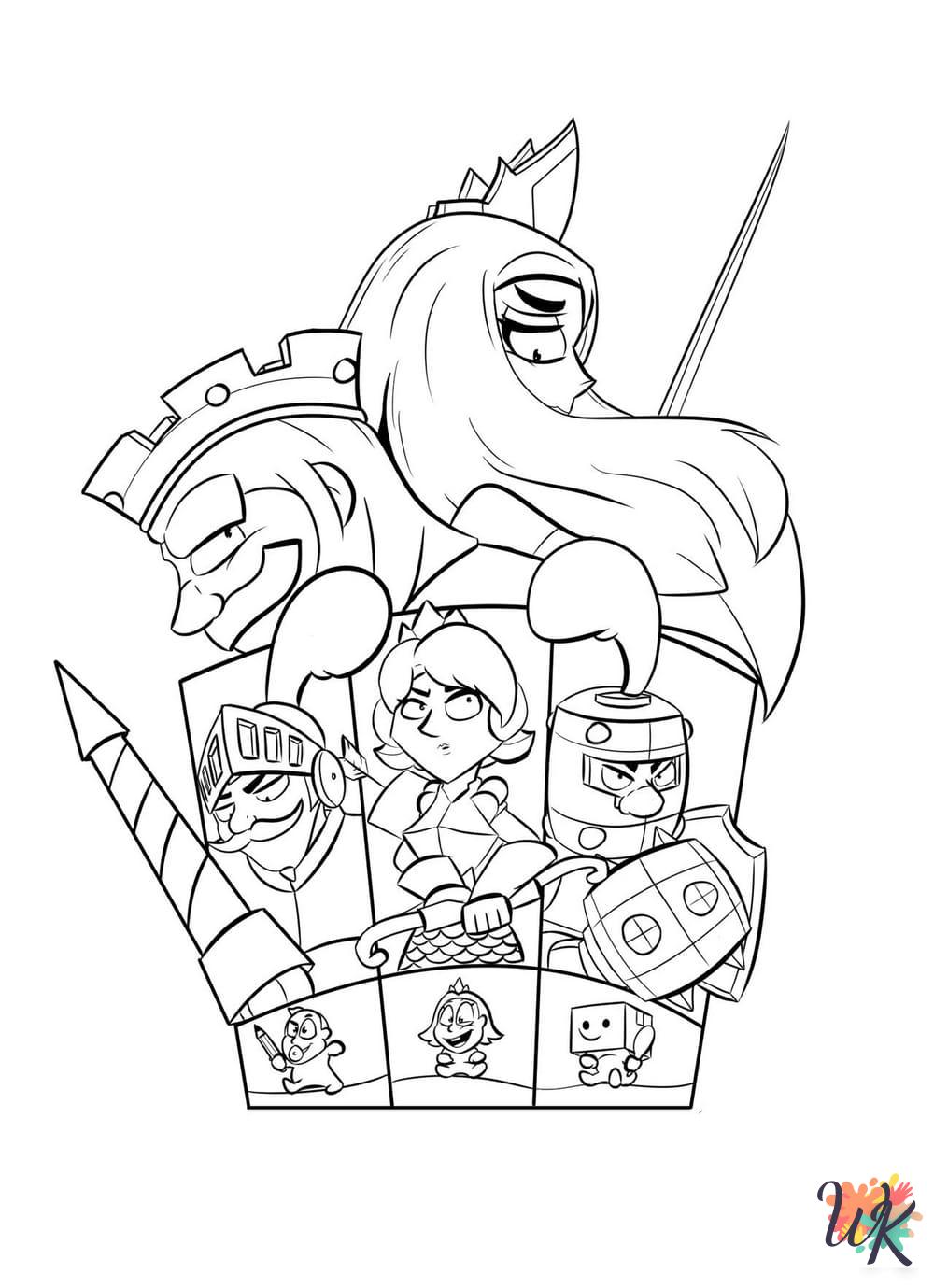 free adult Clash Royale coloring pages