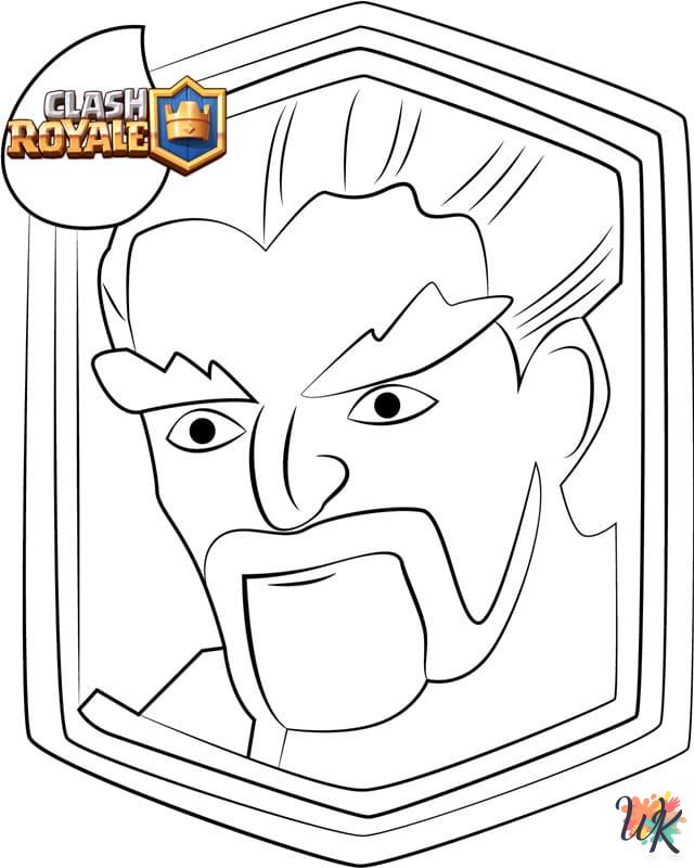 Clash Royale cards coloring pages