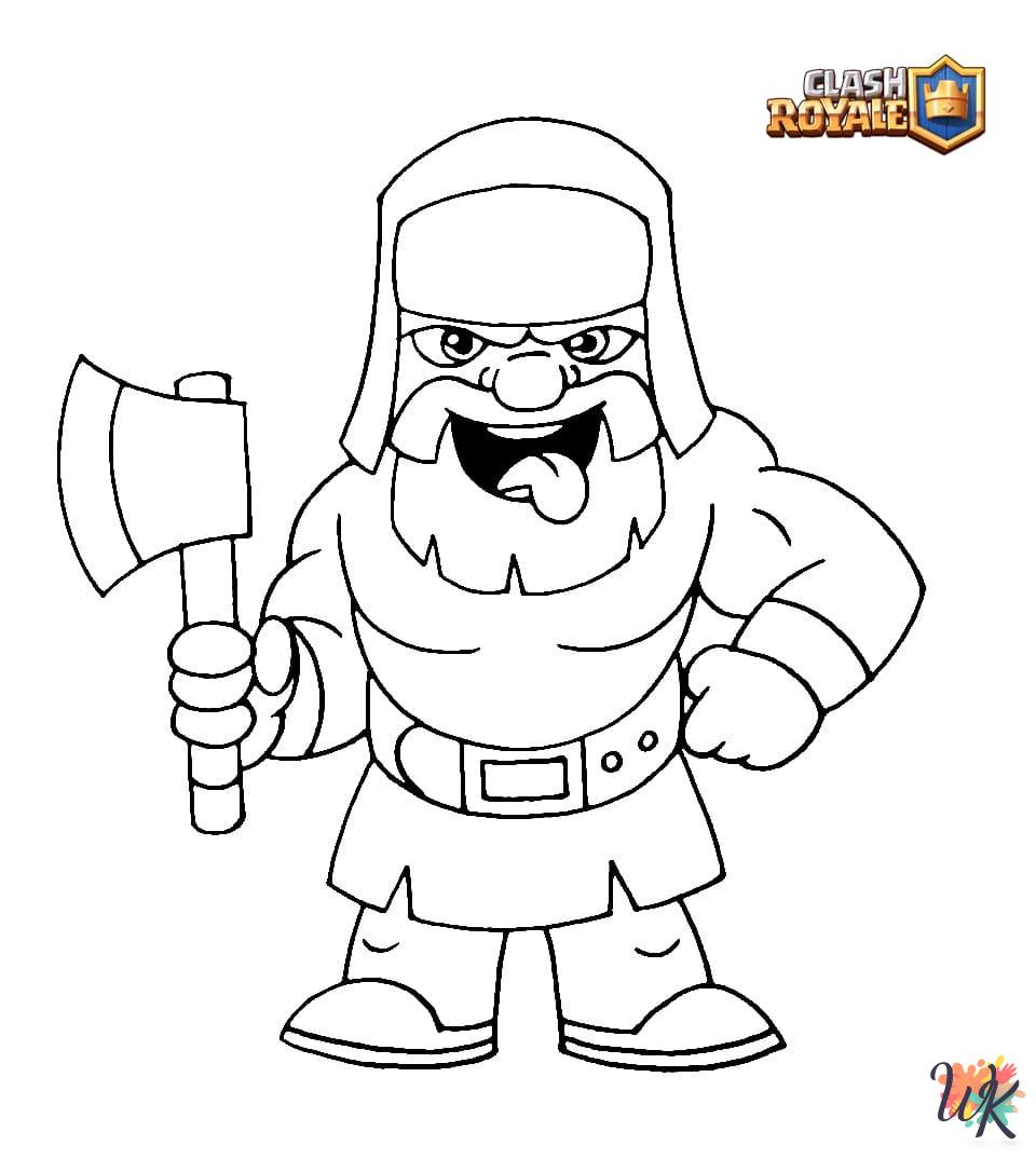 free coloring Clash Royale pages
