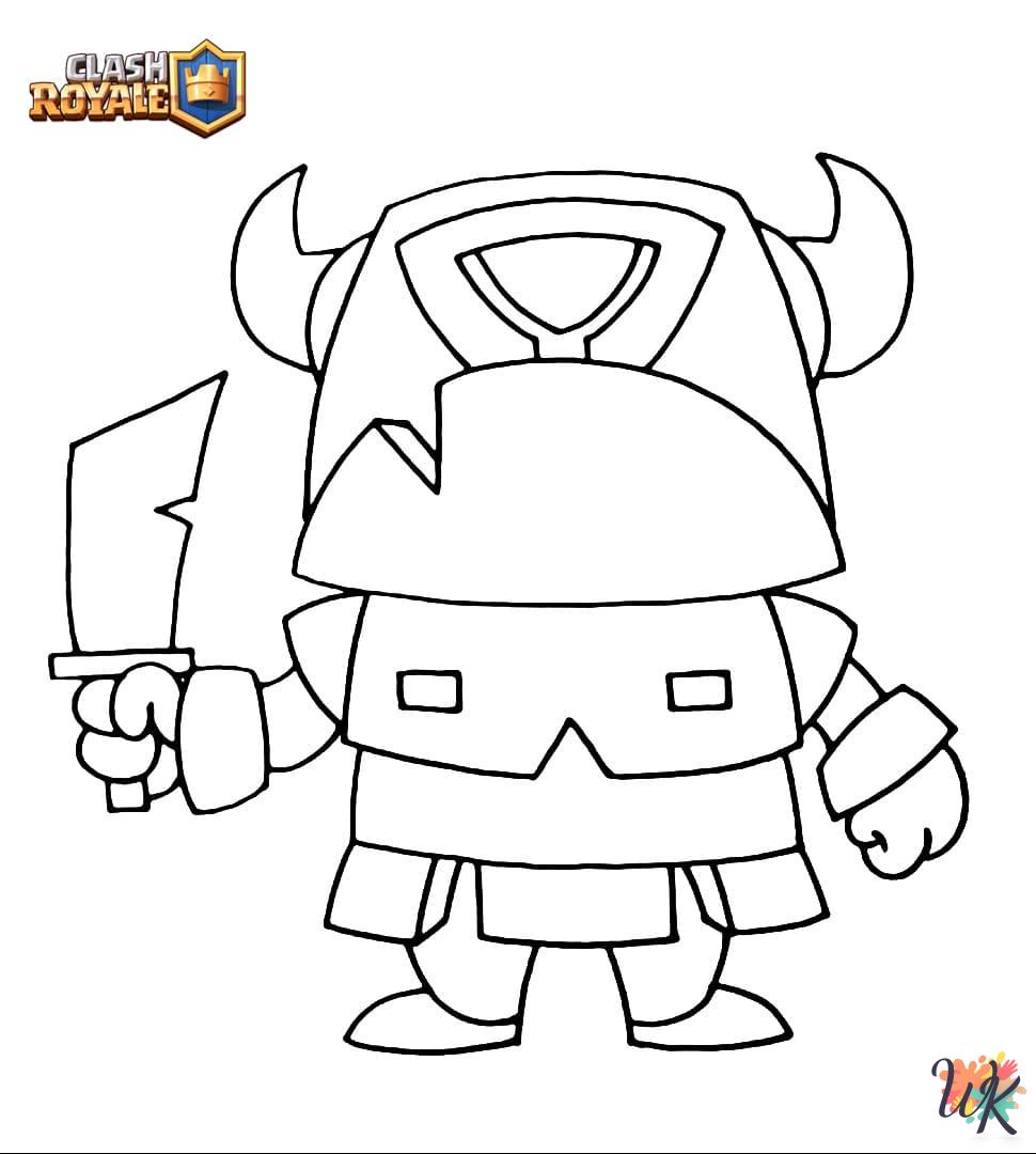 Clash Royale themed coloring pages