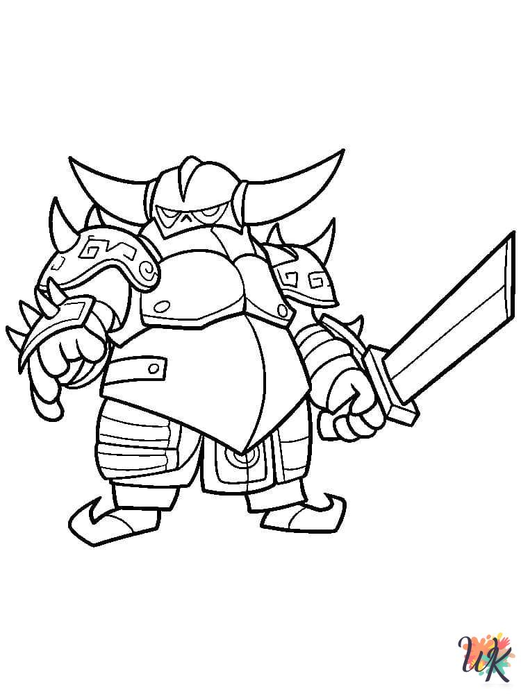 Clash Royale coloring pages for adults easy