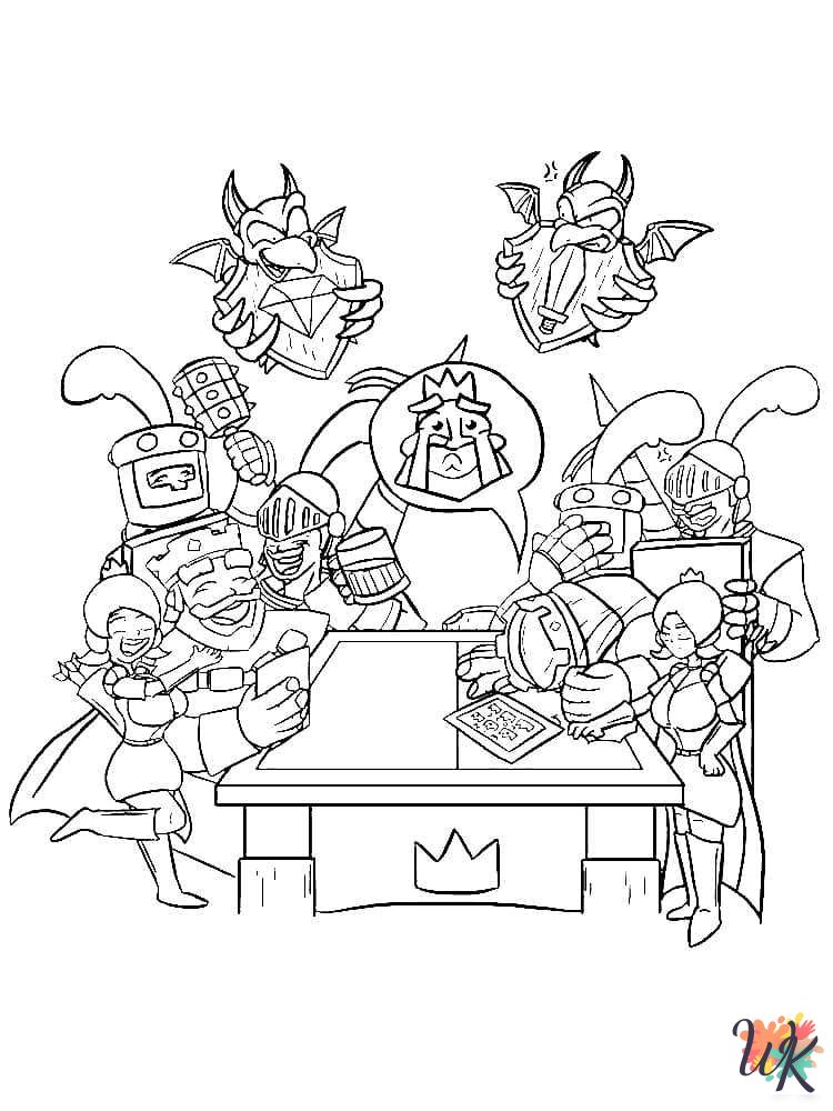 Clash Royale coloring pages for preschoolers