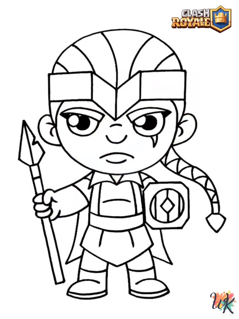 Clash Royale themed coloring pages