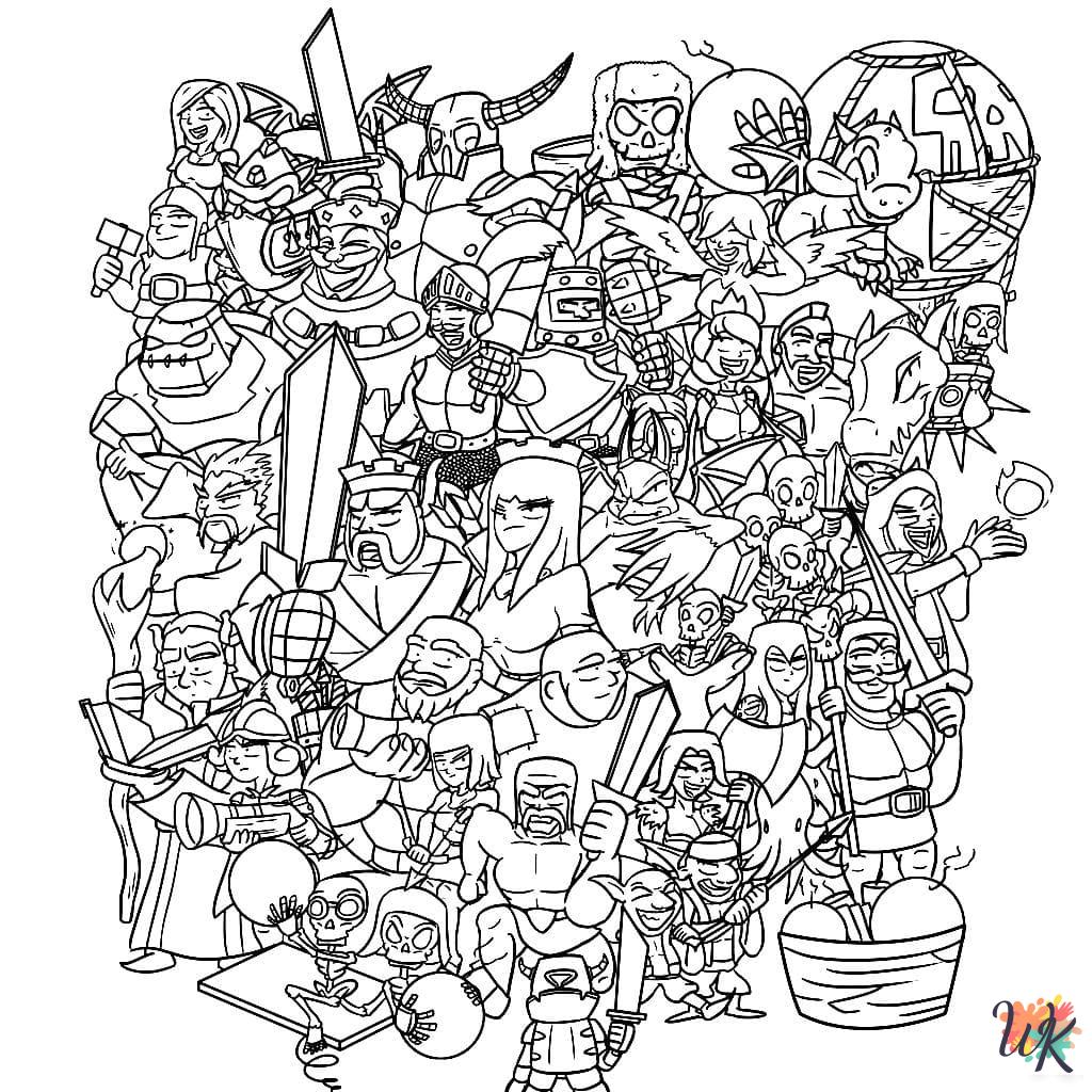old-fashioned Clash Royale coloring pages