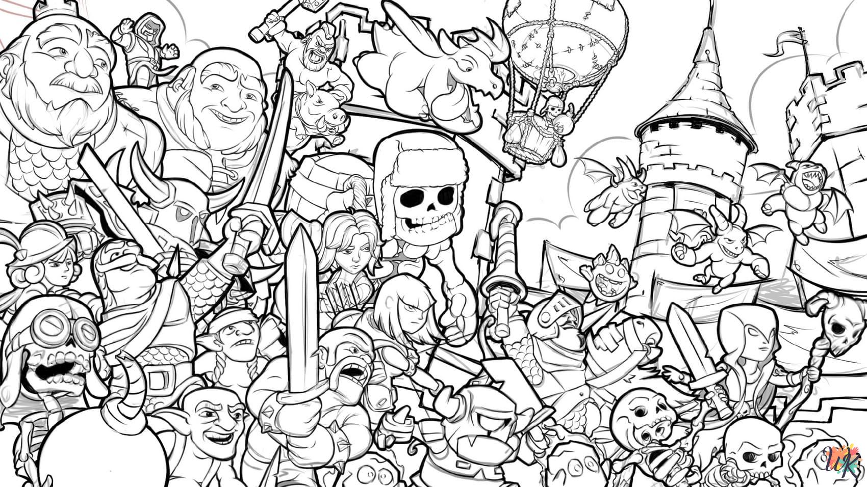 detailed Clash Royale coloring pages
