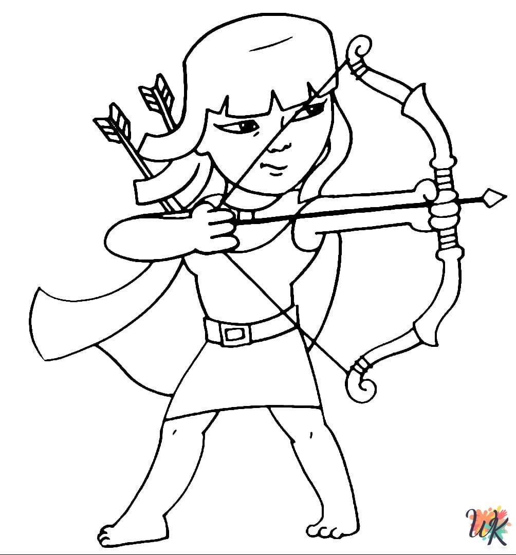 printable Clash Royale coloring pages for adults