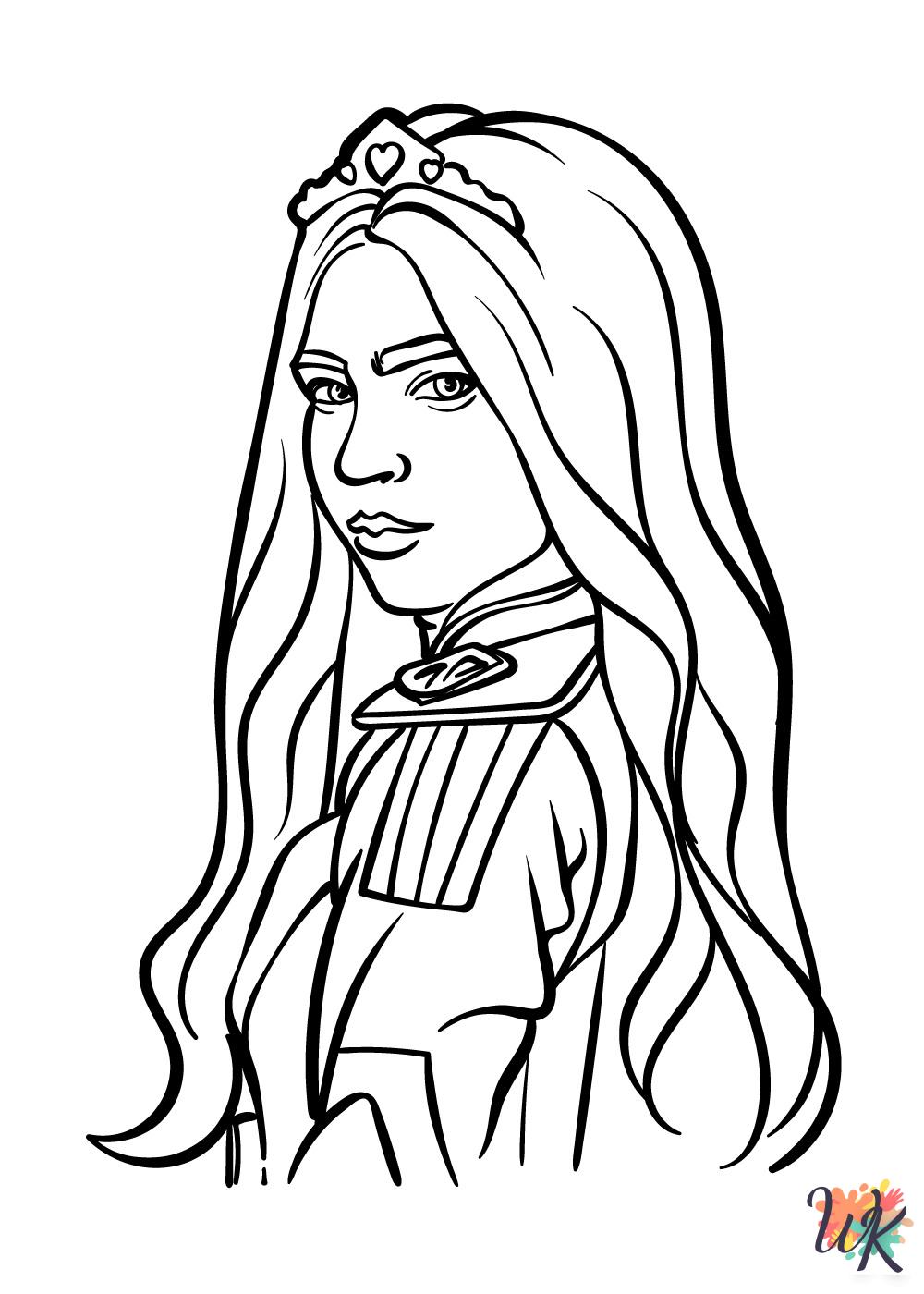 Descendants 2 themed coloring pages