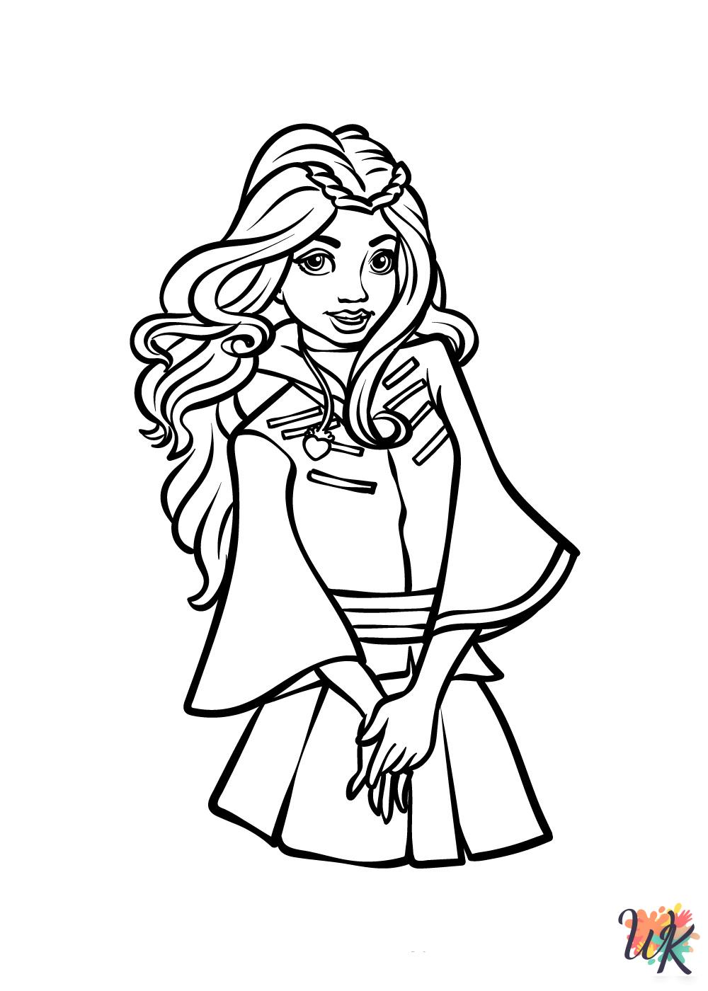 Descendants themed coloring pages