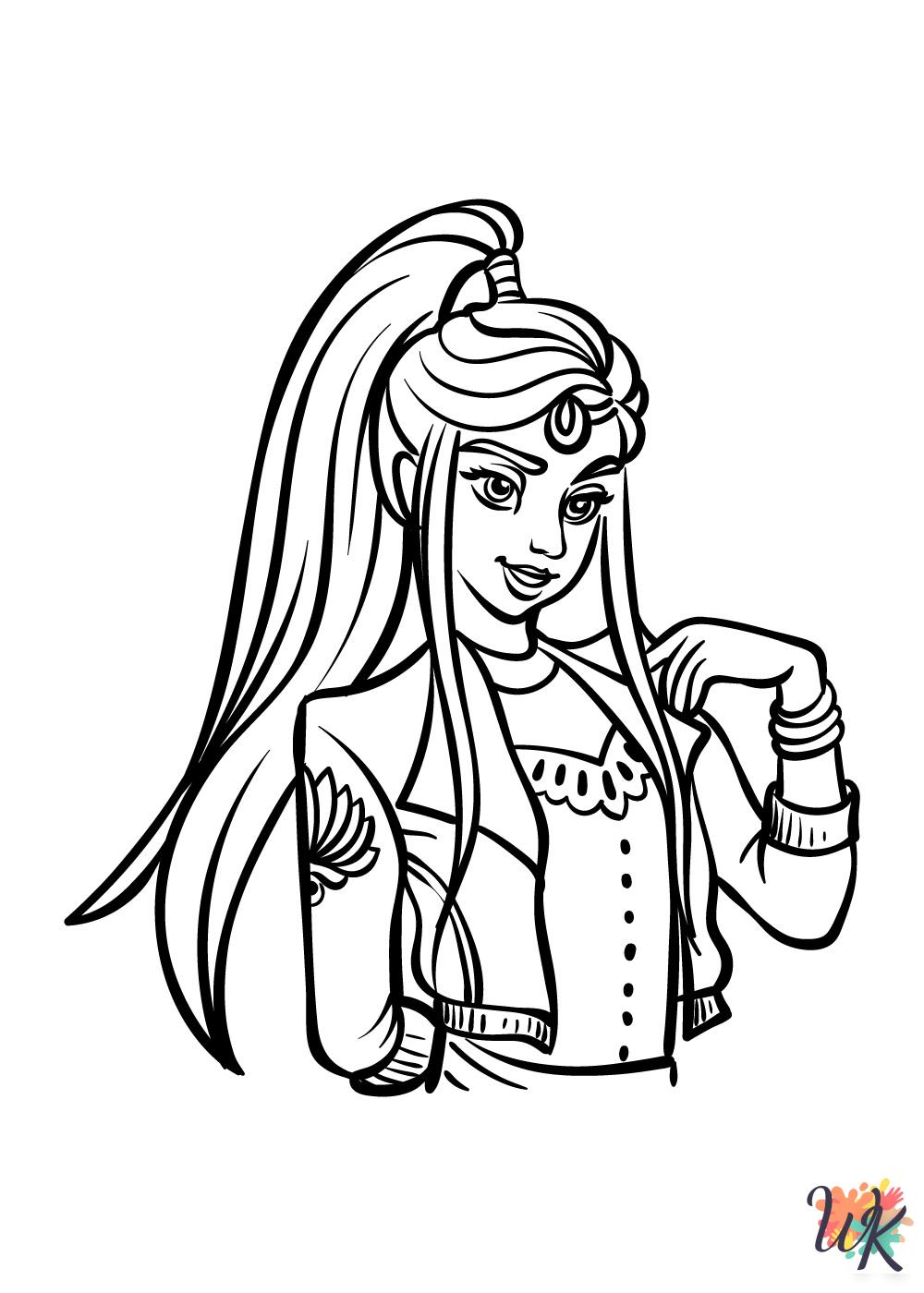 Descendants coloring pages for adults