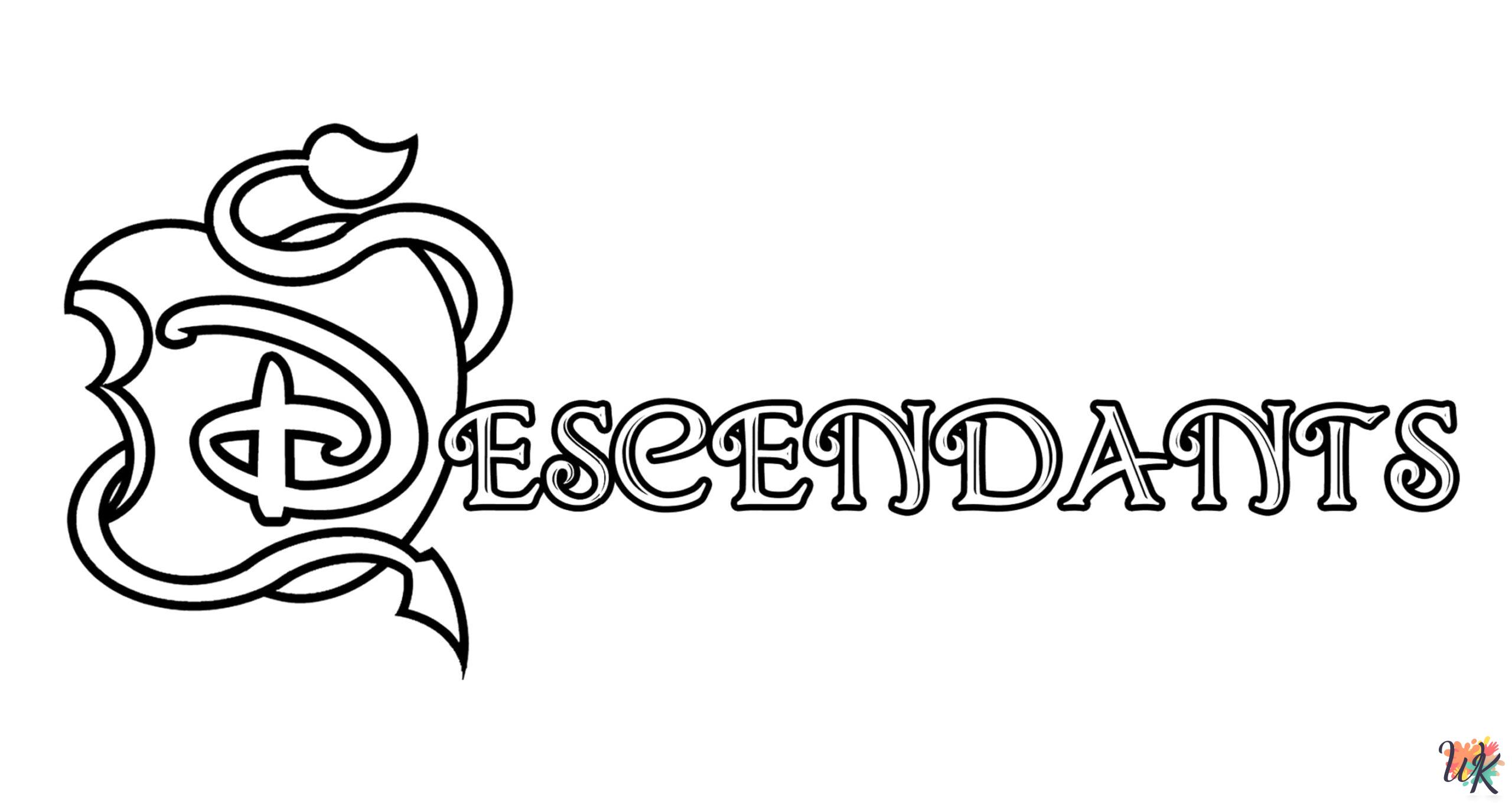 Descendants 2 coloring pages for adults