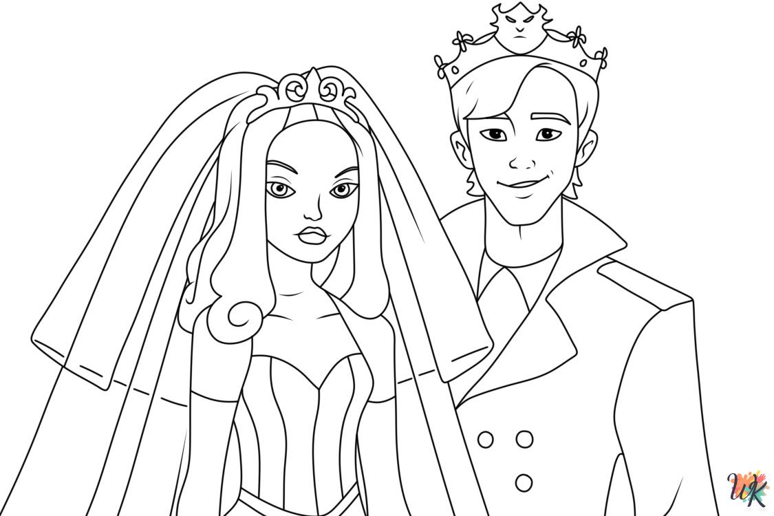 Descendants 2 coloring pages for adults easy