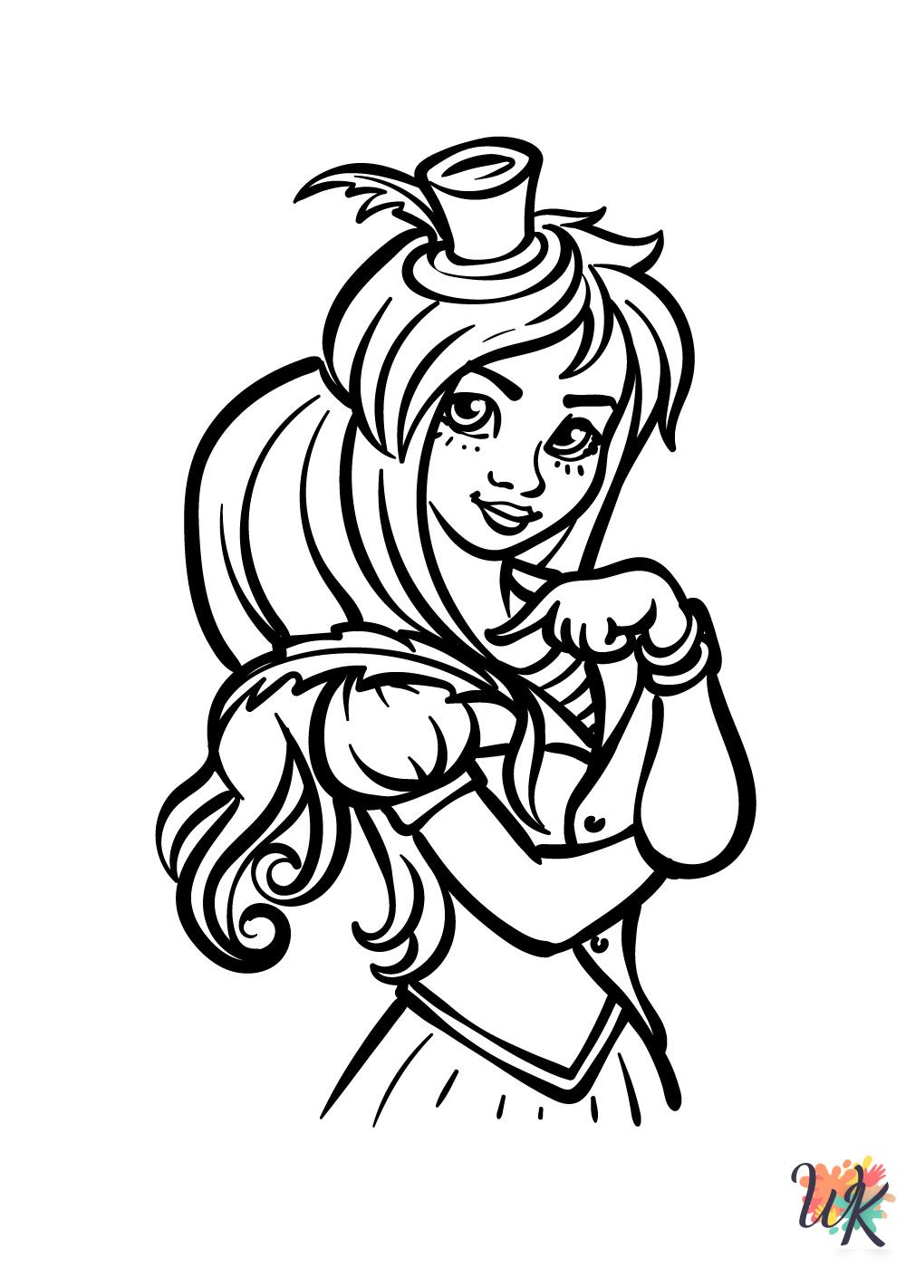 Descendants 2 coloring pages for adults easy