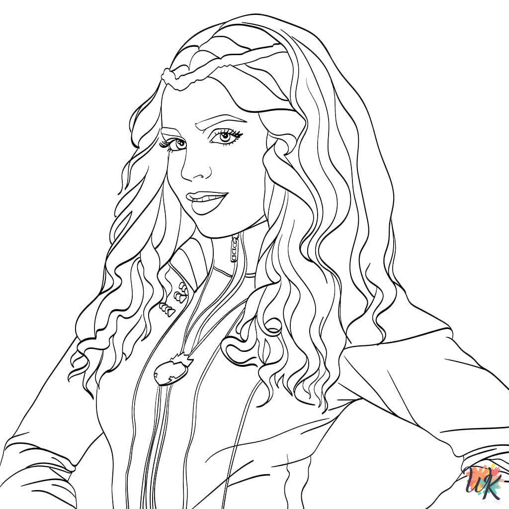 free Descendants 2 tree coloring pages