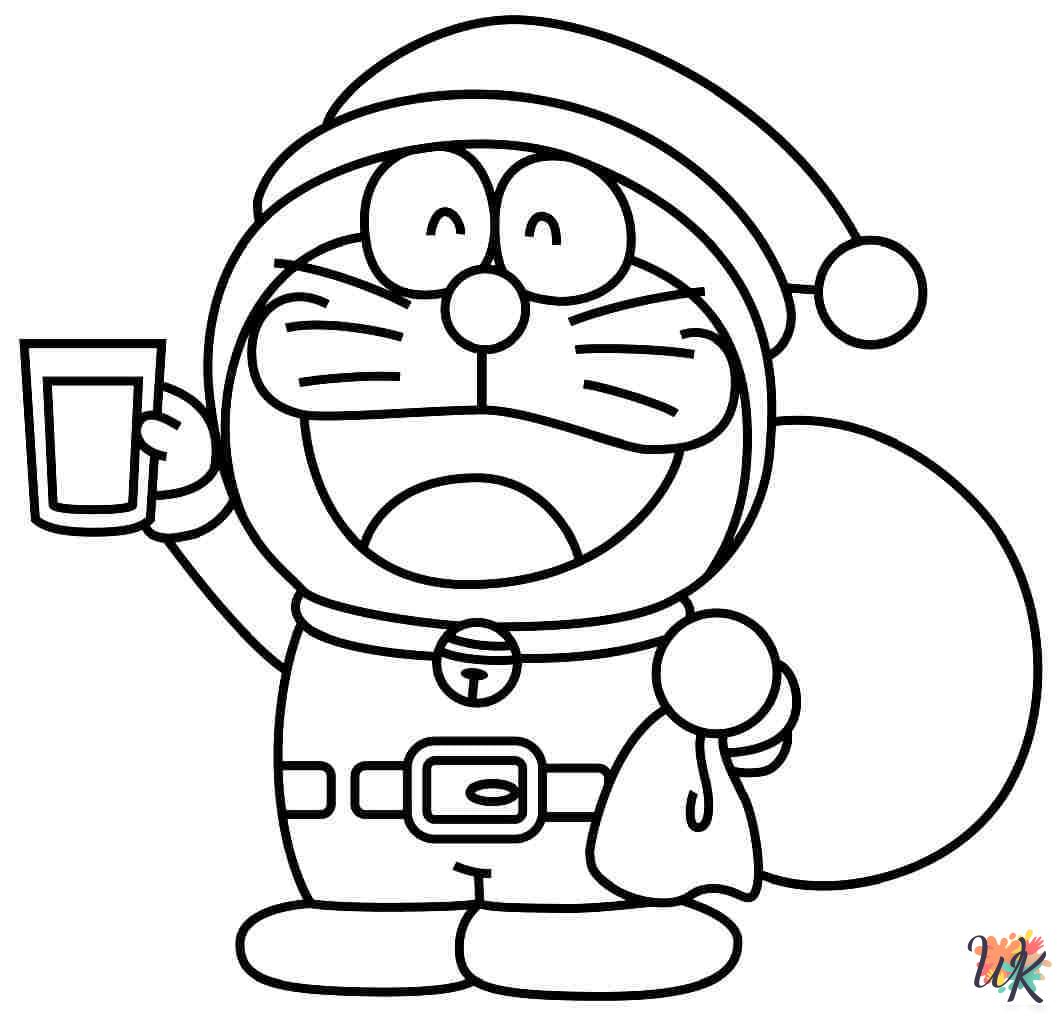 free adult Doraemon coloring pages 1