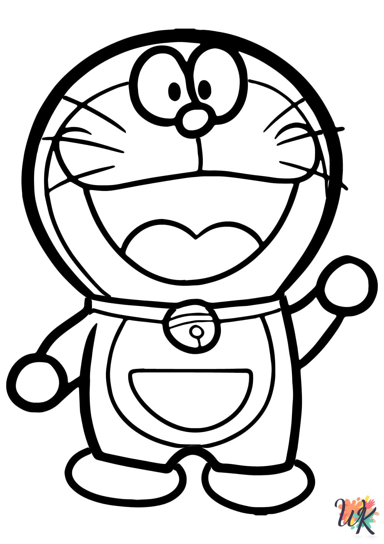 detailed Doraemon coloring pages