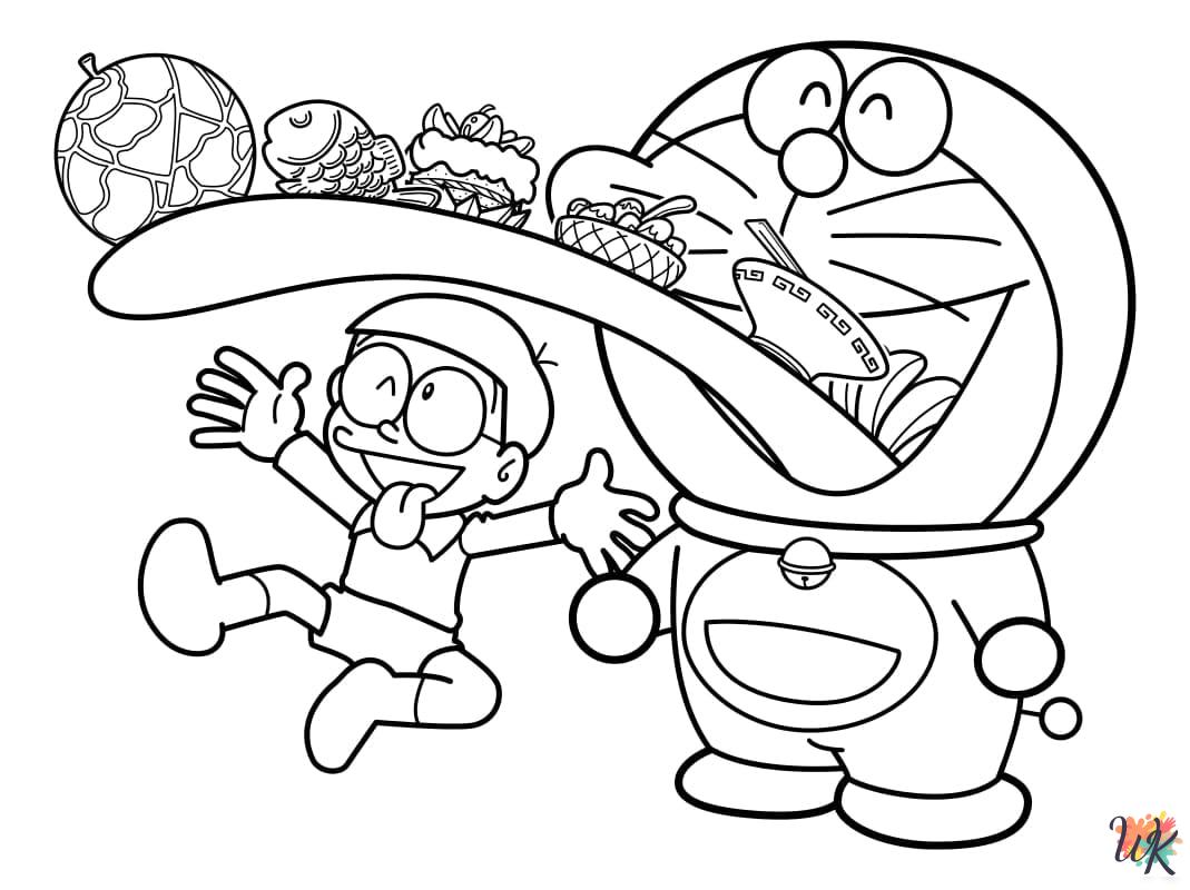 detailed Doraemon coloring pages for adults