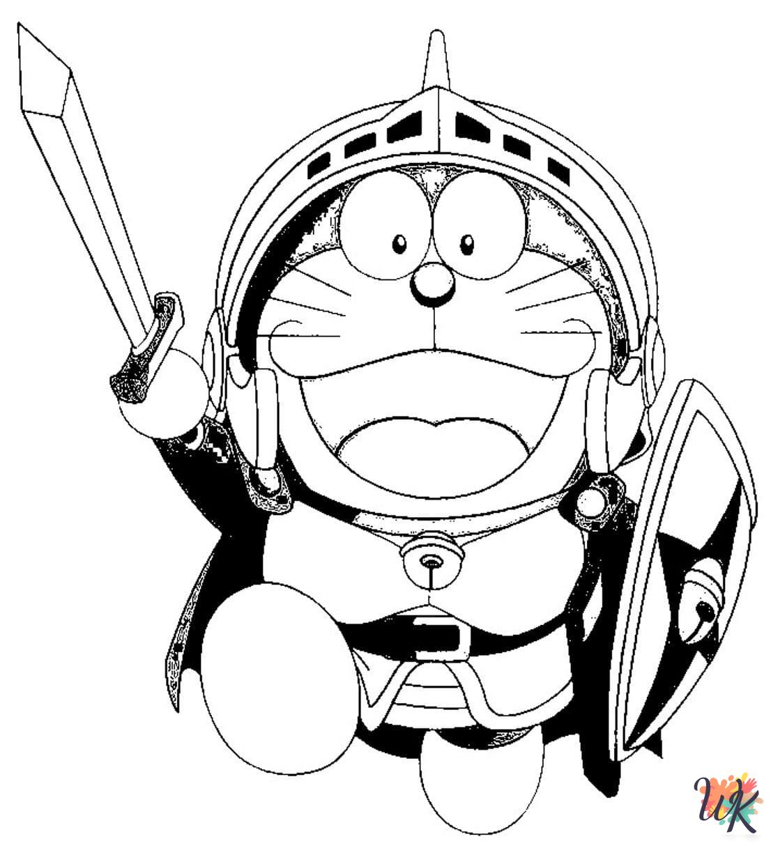 easy Doraemon coloring pages