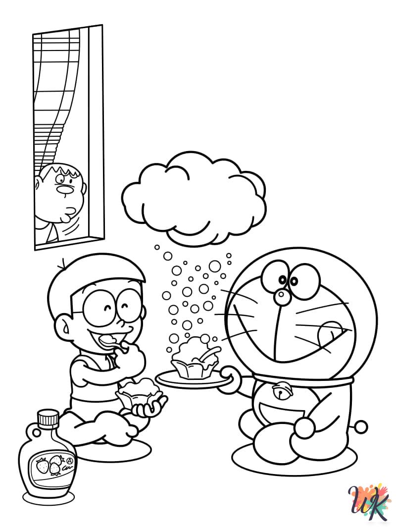 free Doraemon printable coloring pages