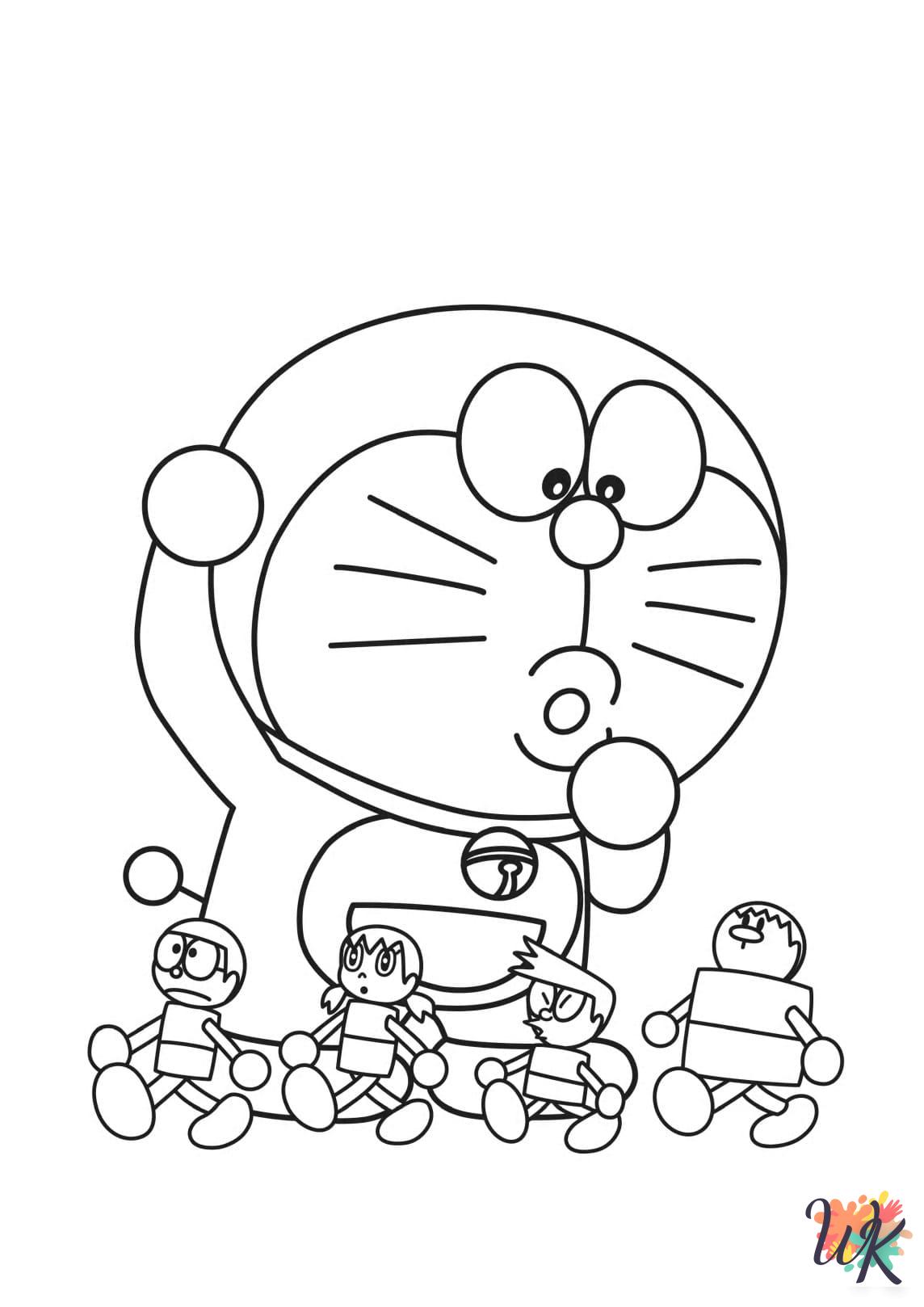 free Doraemon coloring pages for adults