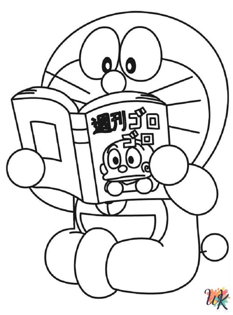 Doraemon coloring pages for adults easy