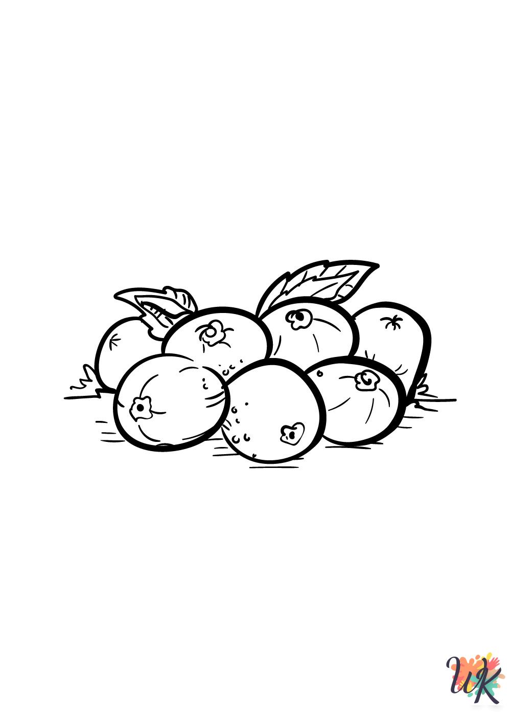 Fruit coloring pages to print