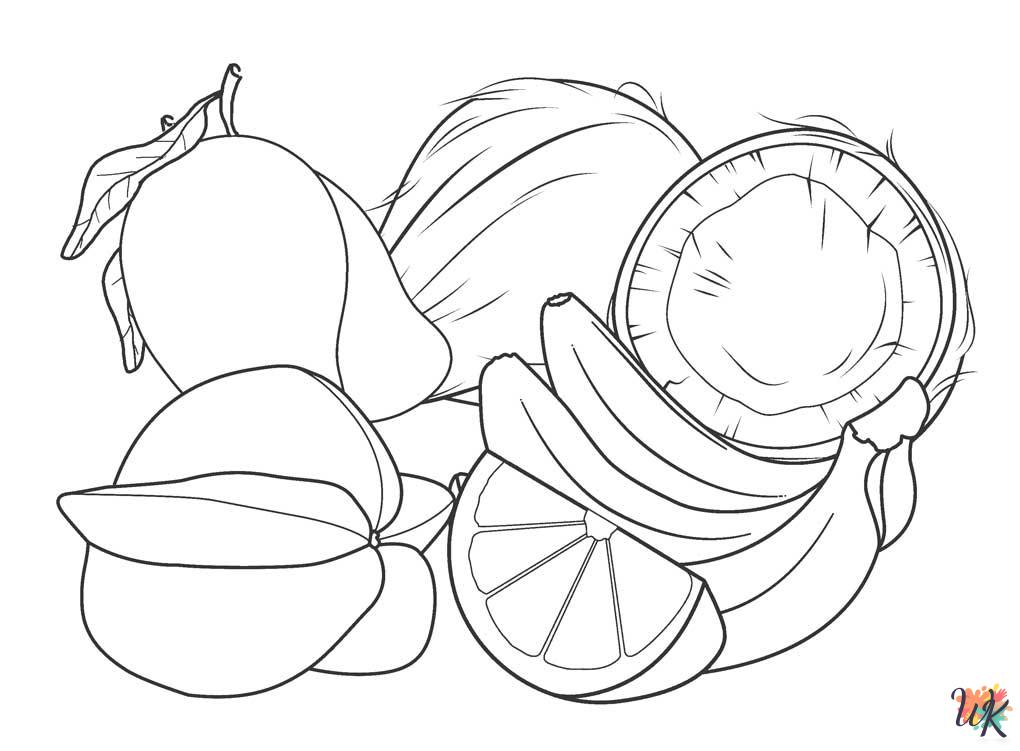 printable Fruit coloring pages for adults