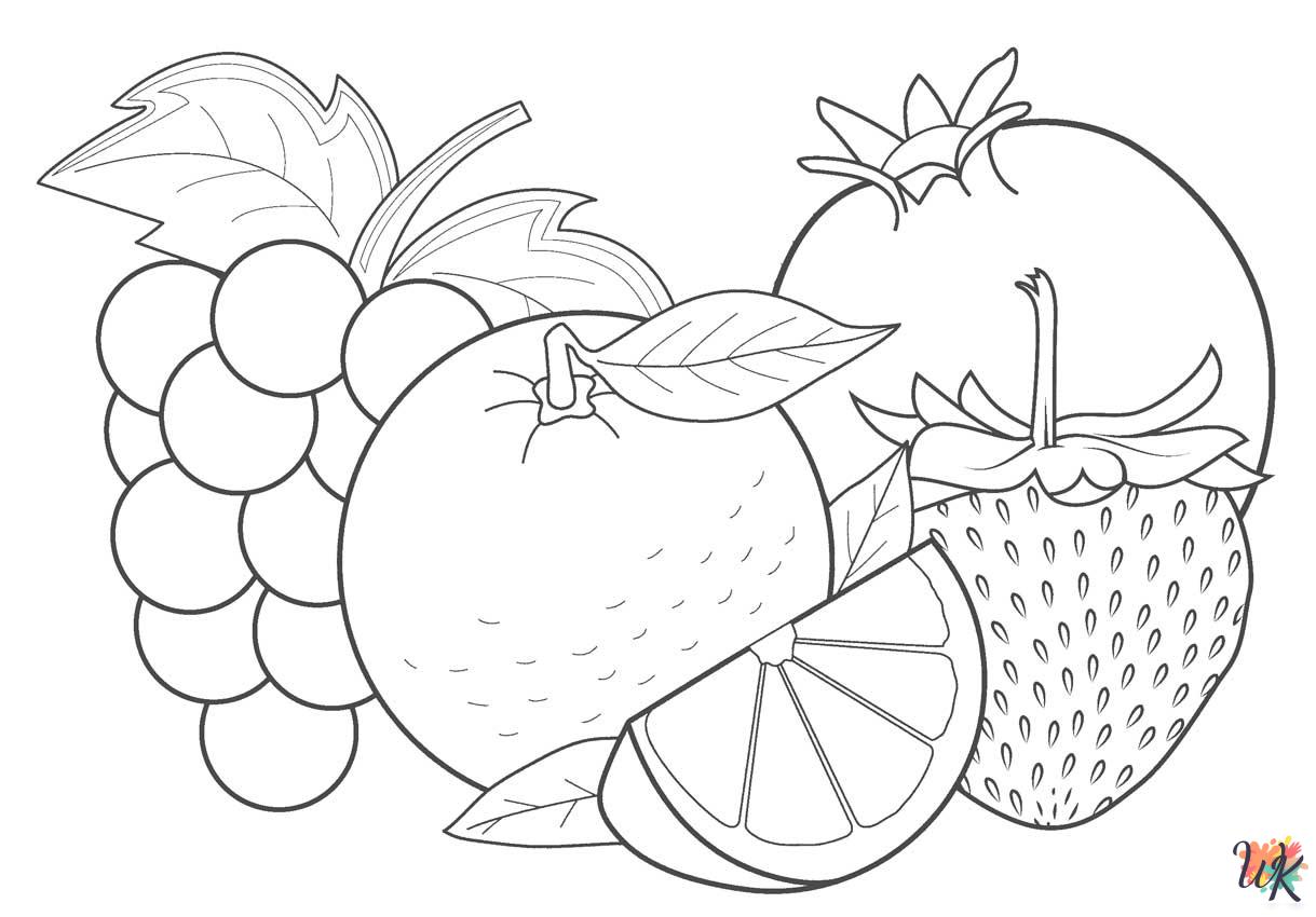 Fruit coloring pages printable