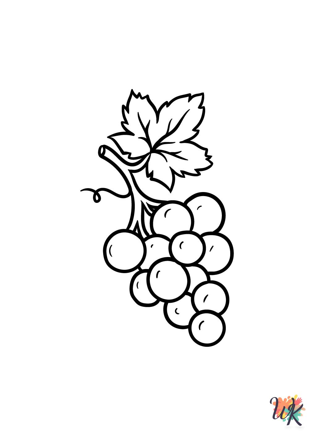 Fruit cards coloring pages 1