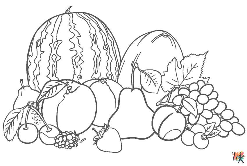 free Fruit coloring pages