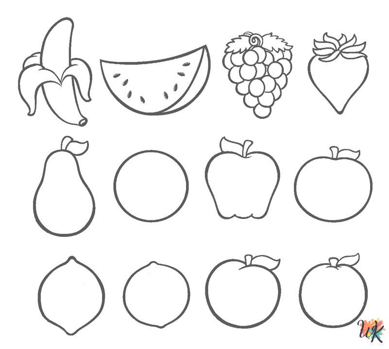 Fruit coloring pages for kids