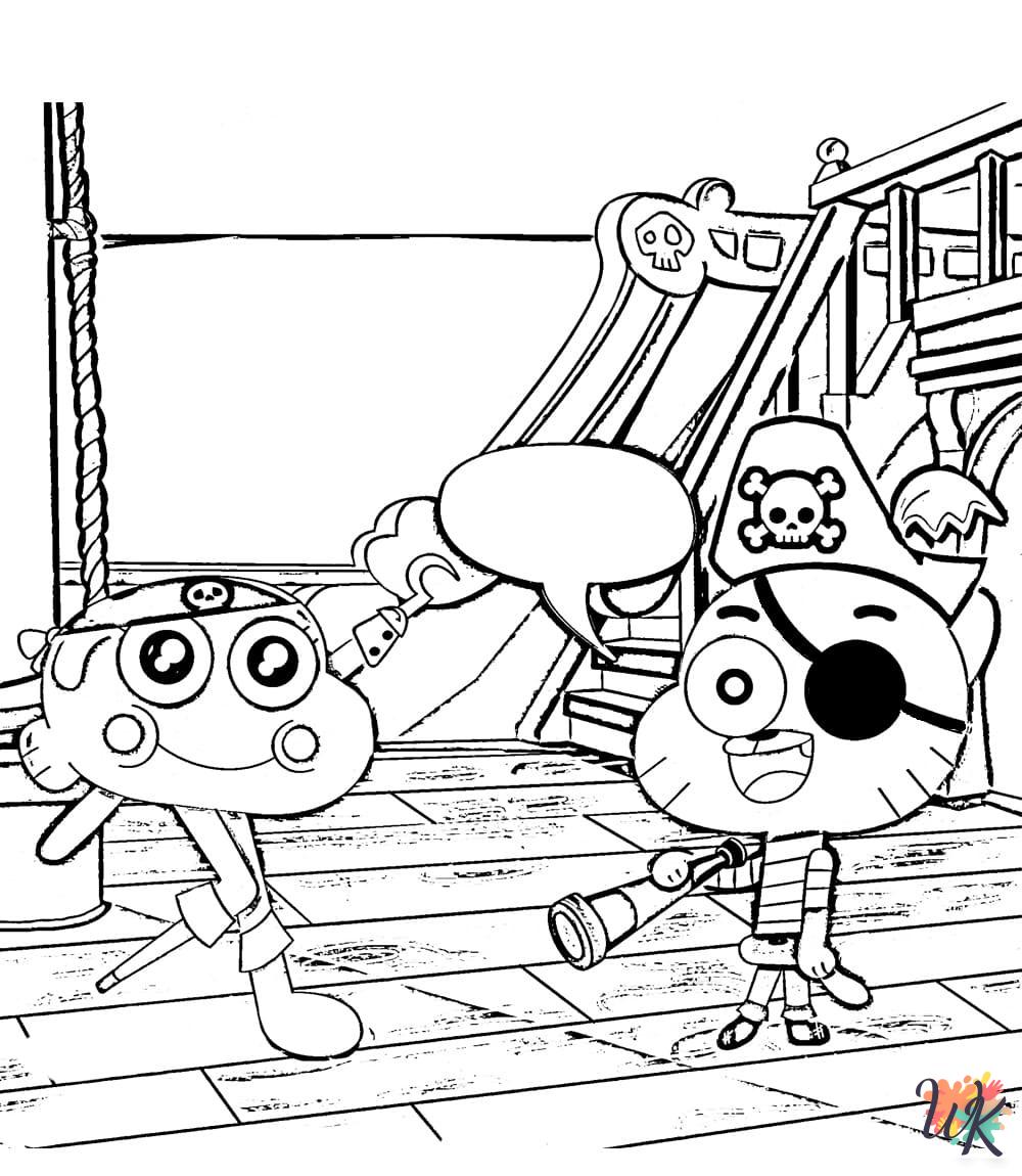 coloring pages for kids Gumball 1