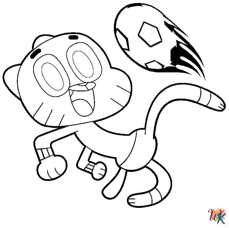 free Gumball printable coloring pages 4