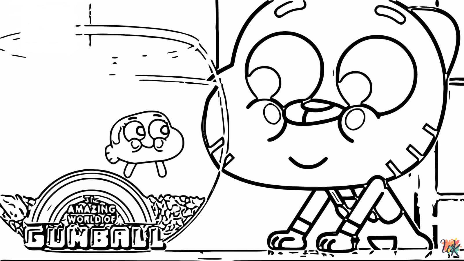free Gumball coloring pages for kids