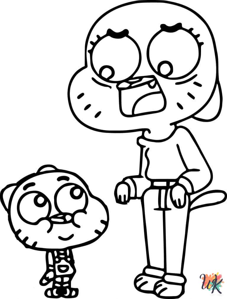 Gumball coloring pages easy 1