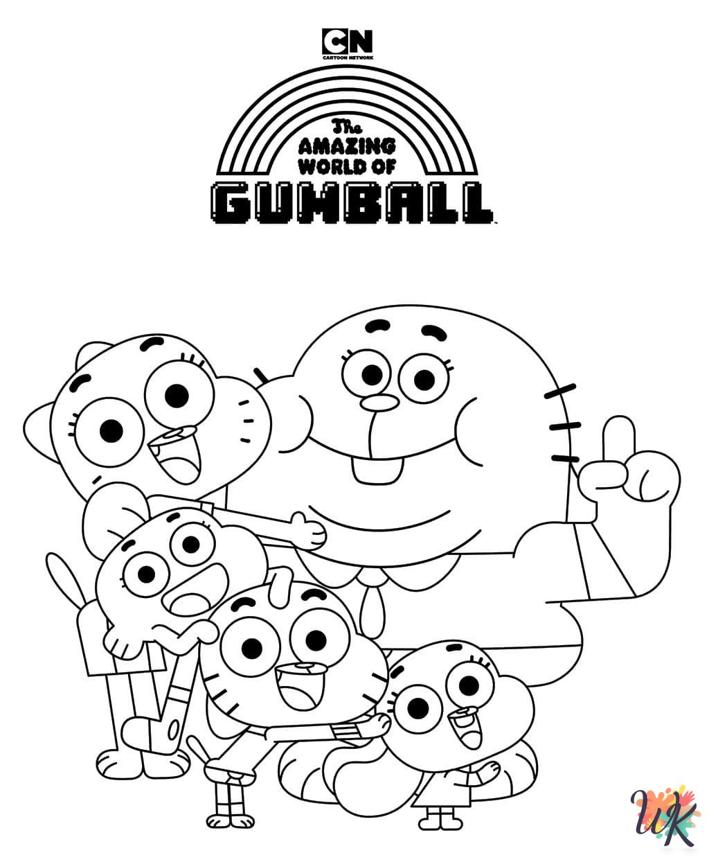 kids Gumball coloring pages