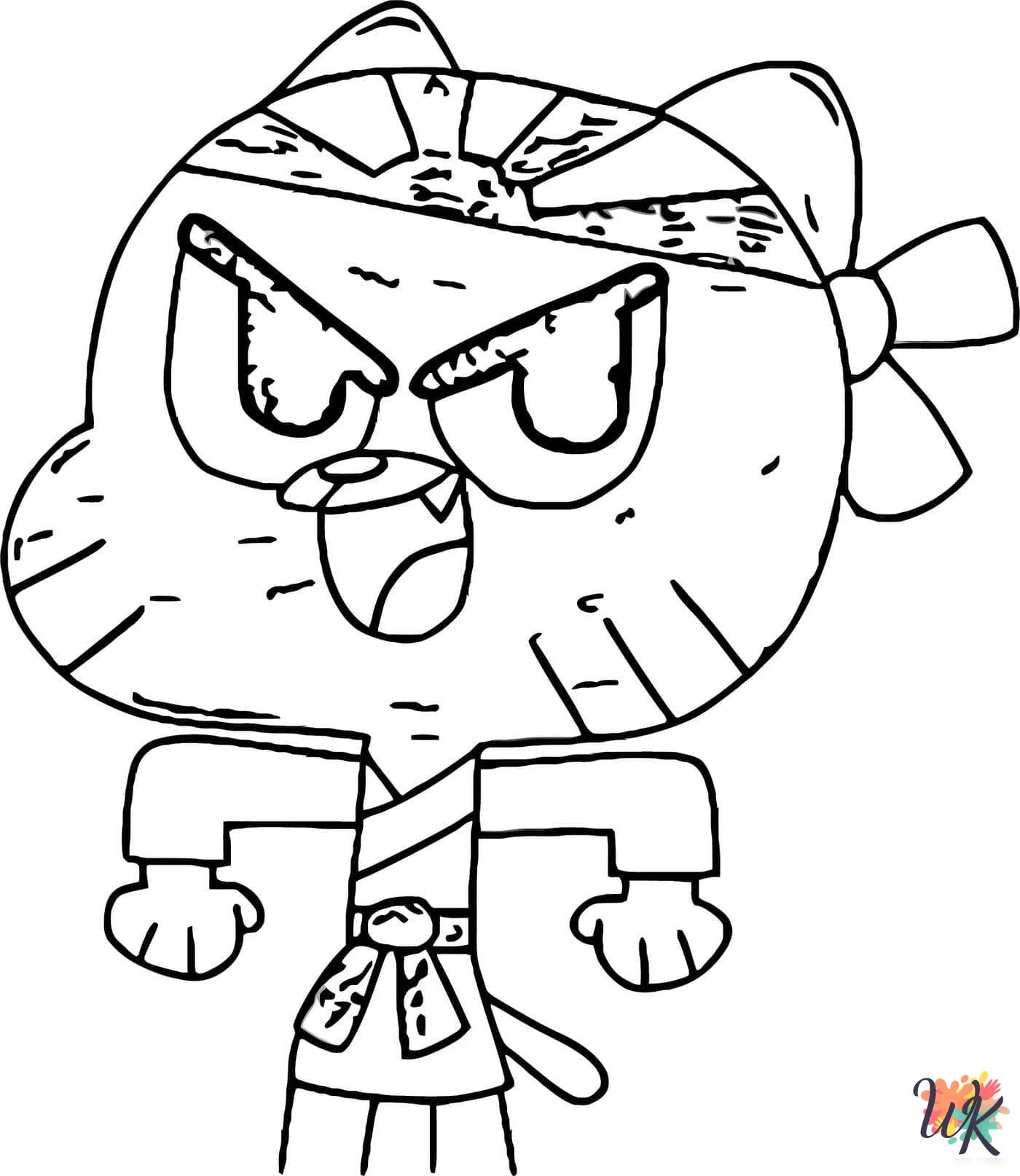 Gumball coloring pages for adults easy 3