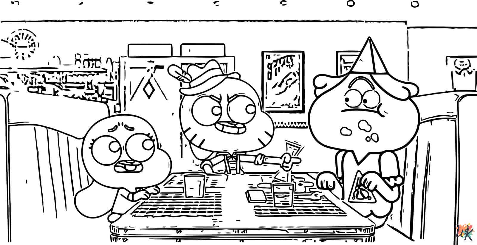 Gumball coloring pages for adults easy 2