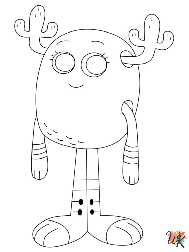 Gumball coloring pages for adults easy 1
