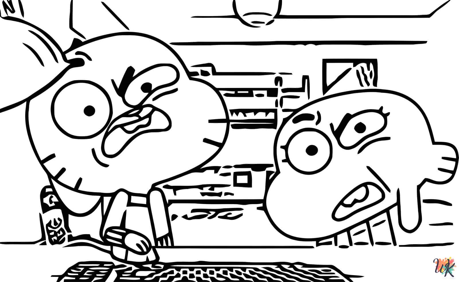 Gumball coloring pages