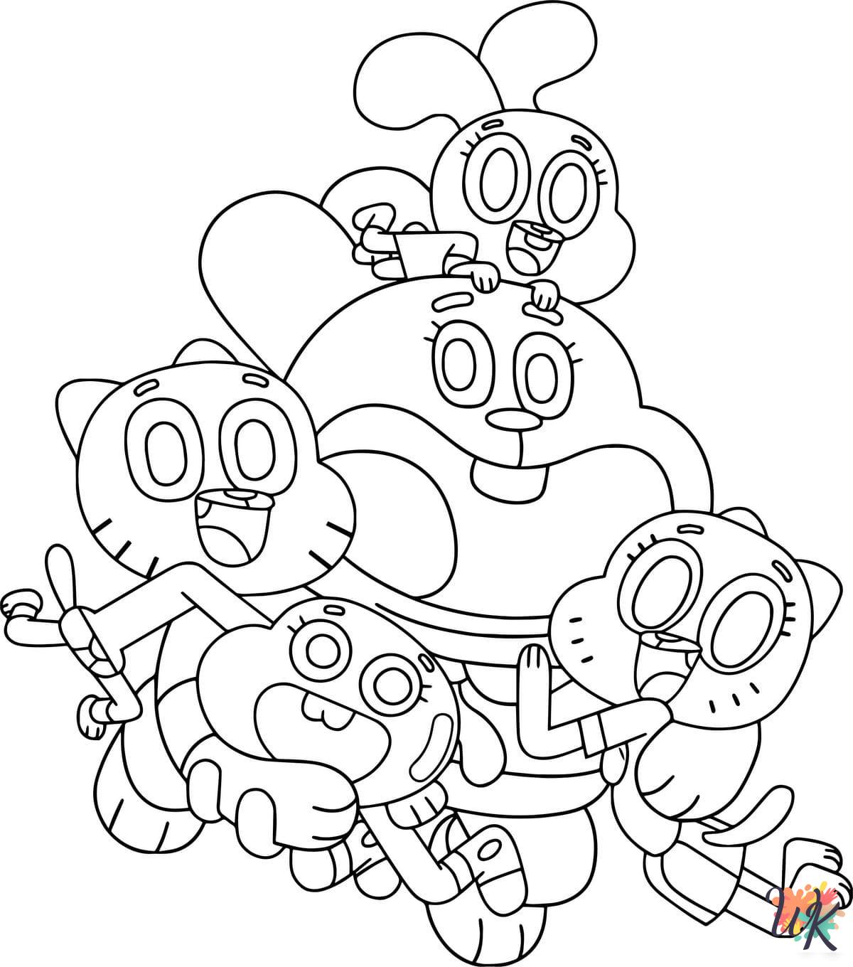 free Gumball printable coloring pages 5