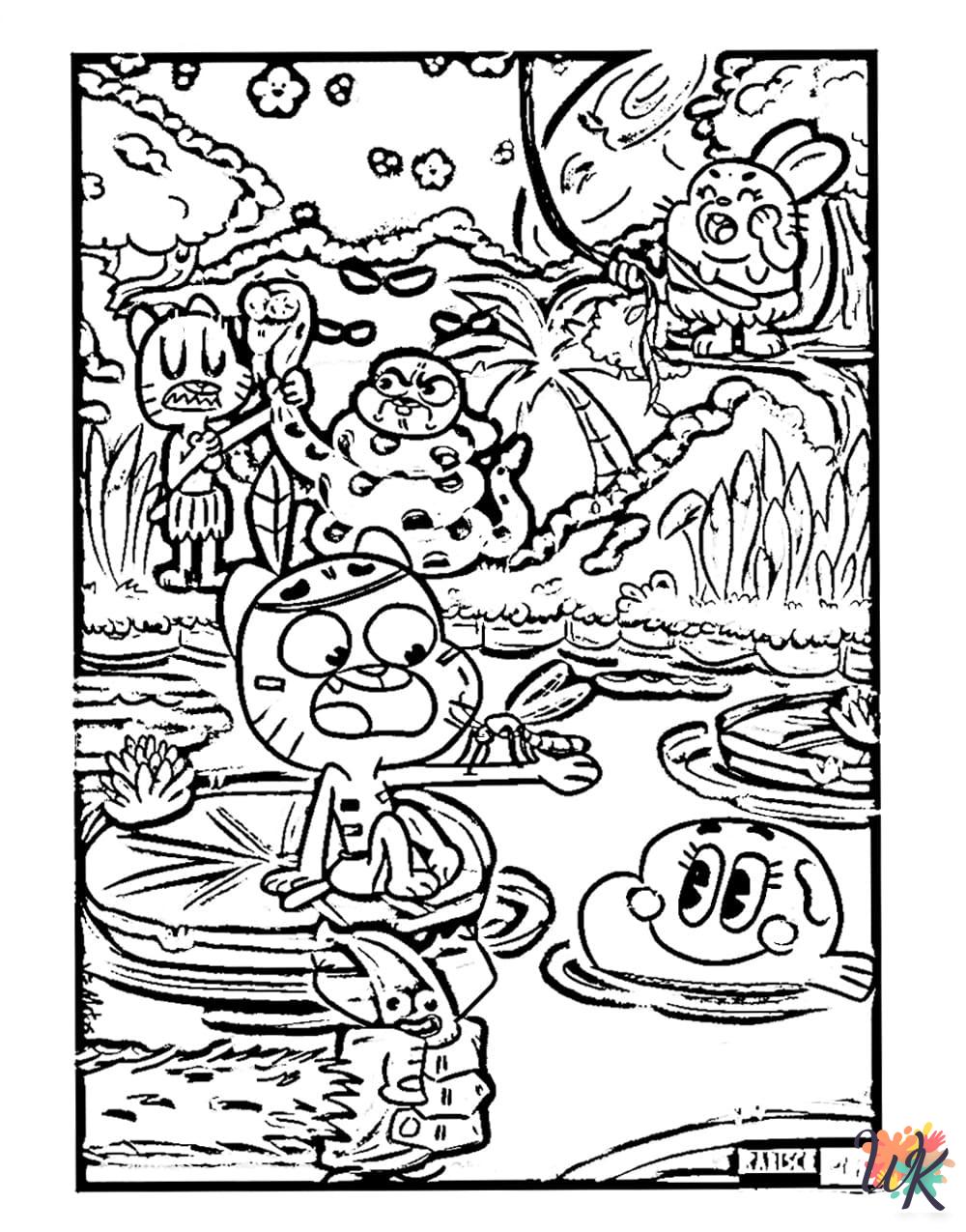 hard Gumball coloring pages