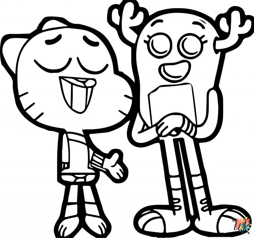 printable Gumball coloring pages for adults
