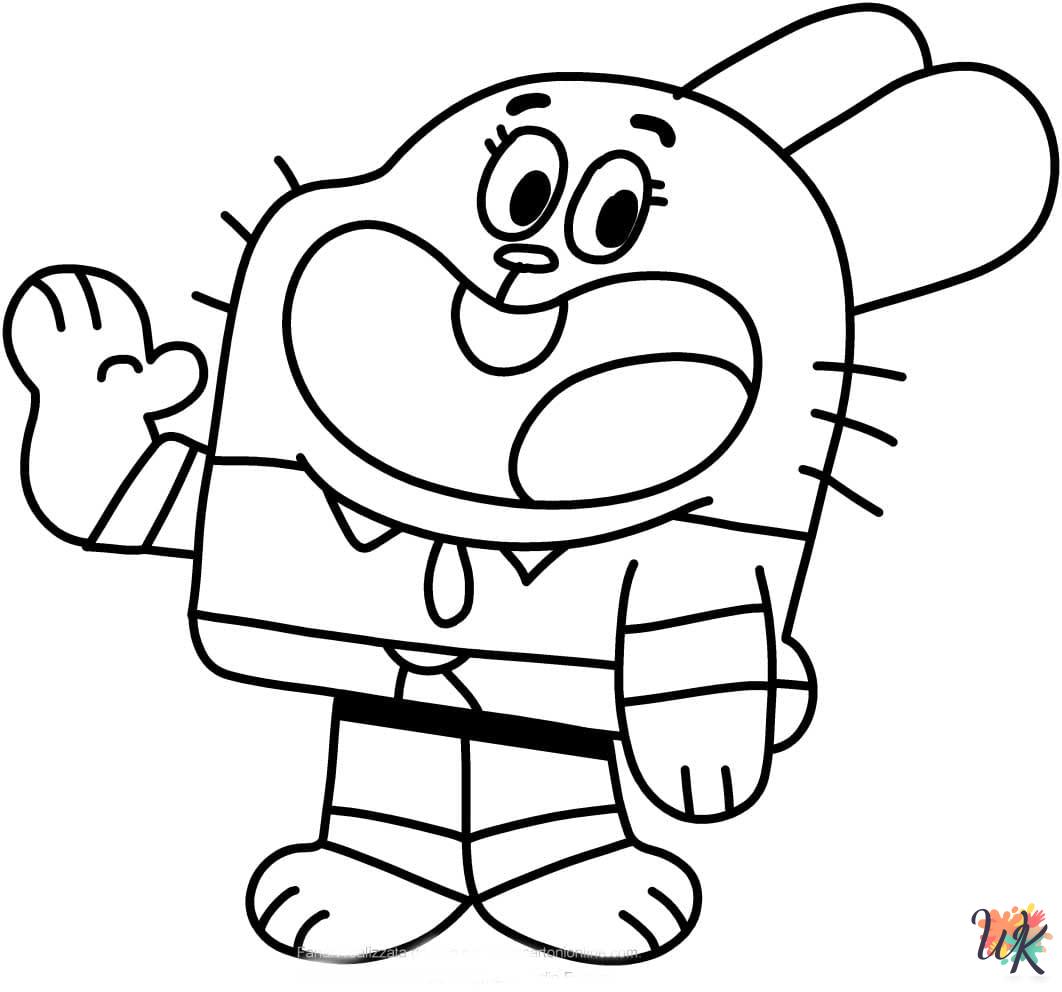 kawaii cute Gumball coloring pages 1