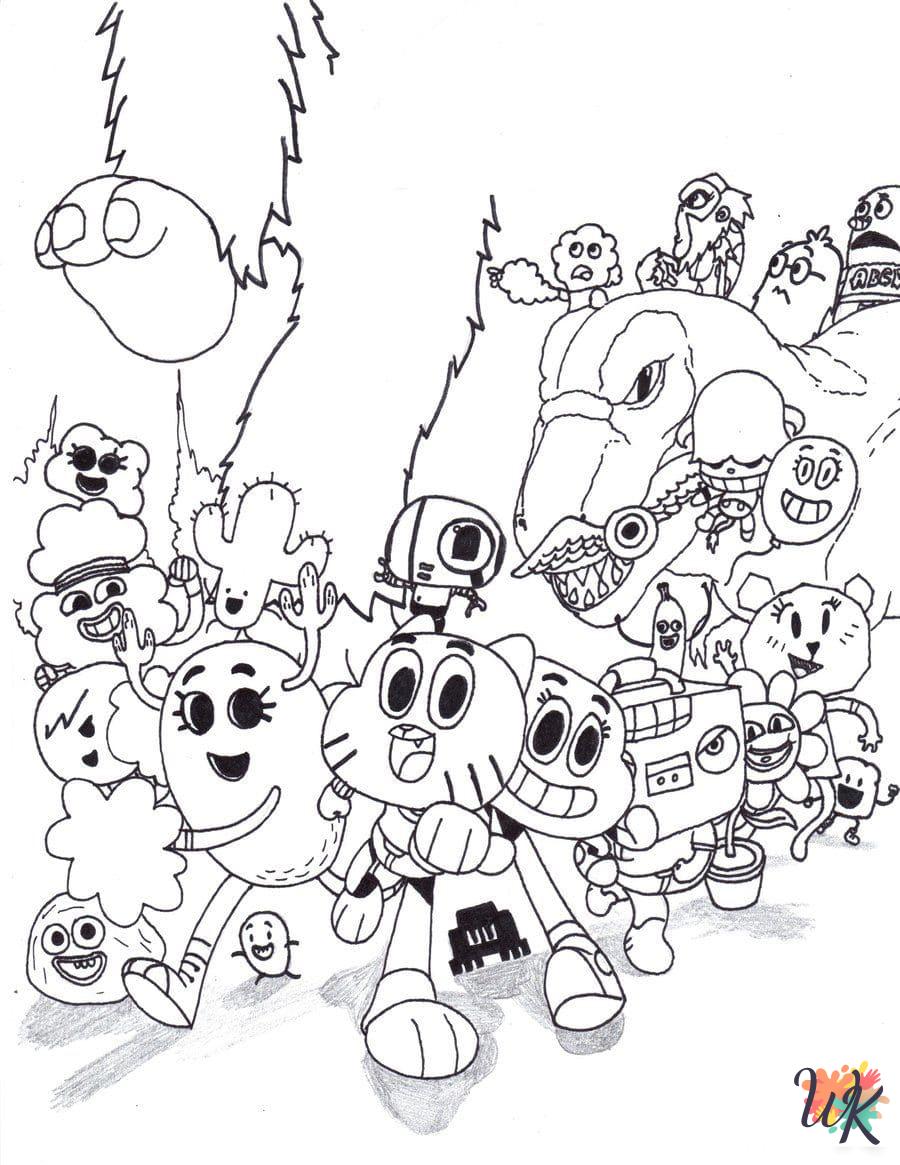 Gumball coloring pages free